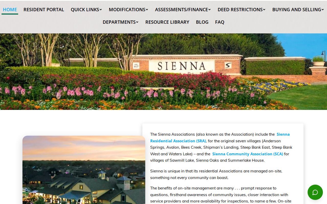 Sienna residents directory association documents