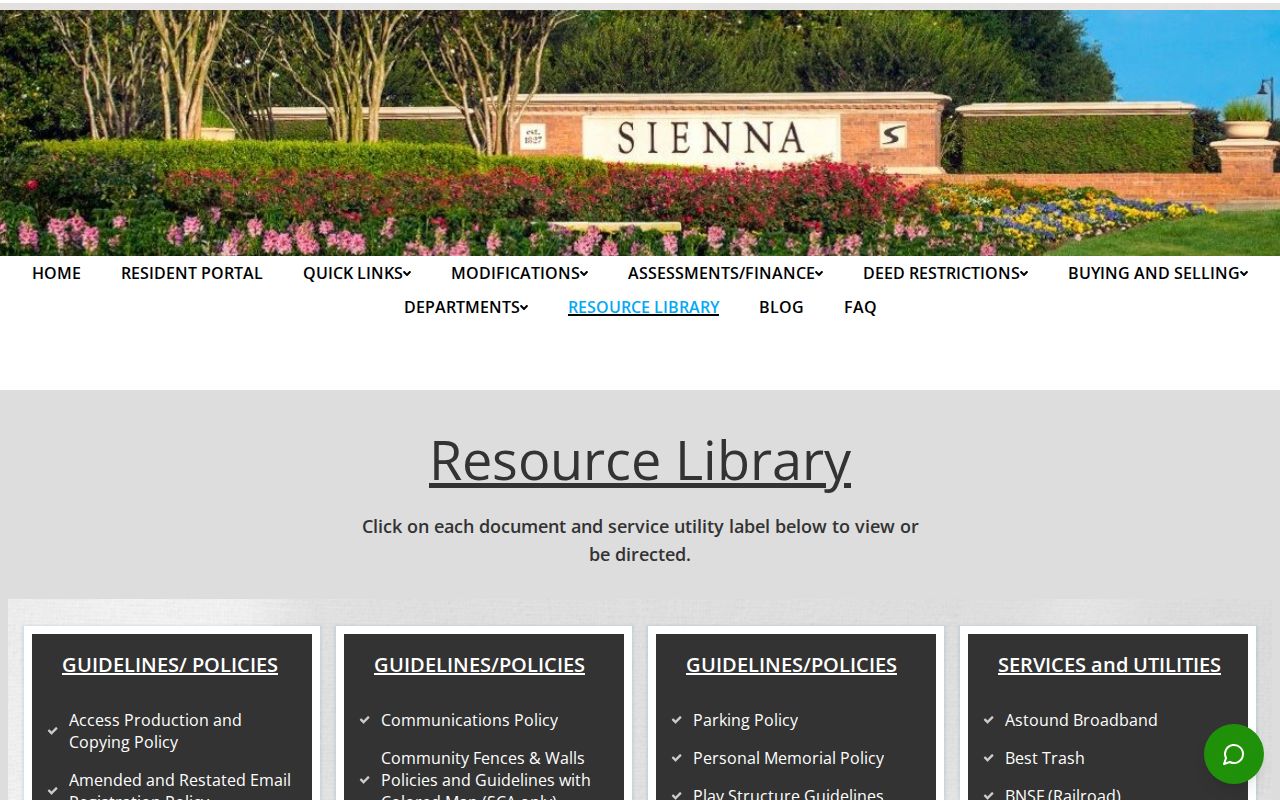 Sienna neighbors public association resource library documents