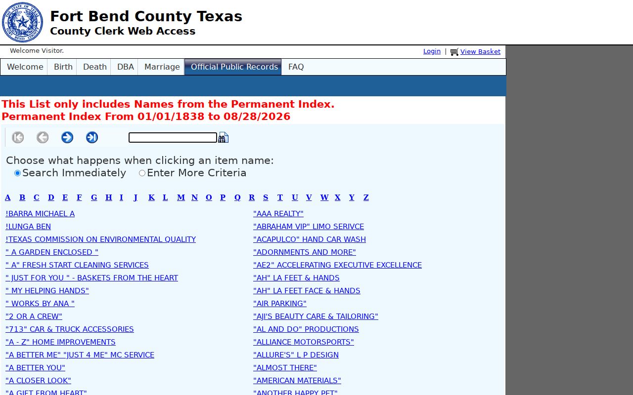 Sienna previous residents Fort Bend grantee deed index